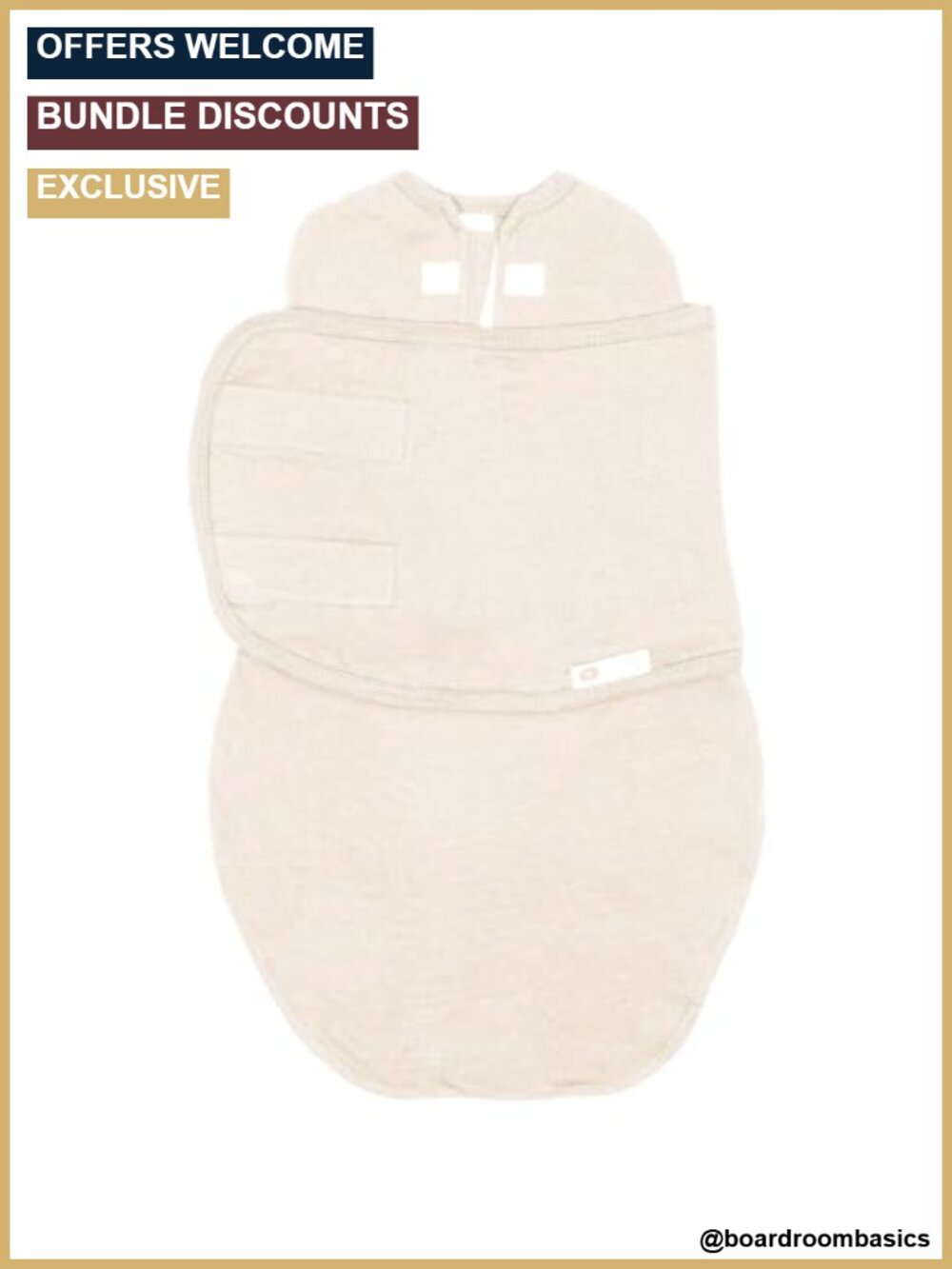 embé 2-Way Starter Baby Swaddle Zip Cotton 6-14 lbs 0-3 Months